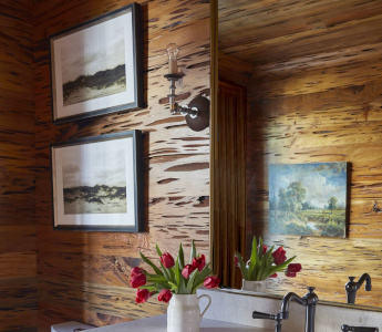 Pecky cypress feature wall